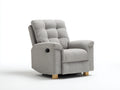 Sillones reclinables de tela 90x92x105 cm - Gris claro - diseño acolchado con reposabrazos