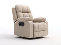 Sillones reclinables de tela de pana 93x96x105 cm - beige - diseño acolchado con portavasos