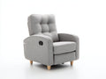 Sillones reclinables eléctricos tapizados en tejido 88x92x105 cm gris claro para salón diseño moderno
