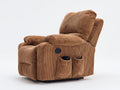 Sillones reclinables de pana marrón 95x88x102 cm - salón - diseño acolchado con bolsillo lateral