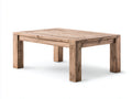 Mesas de jardín de madera maciza 150x90x45 cm - madera natural - tablero rectangular bajo con listones