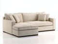 Sofás de esquina de tela beige 285x165x82 cm - salón - diseño moderno con chaise longue