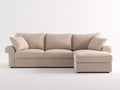 Sofás de esquina de tela 260x160x86 cm - beige - diseño moderno para salón
