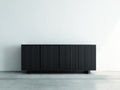 Mueble recibidor de MDF 180x40x65 cm - negro - diseño moderno acanalado
